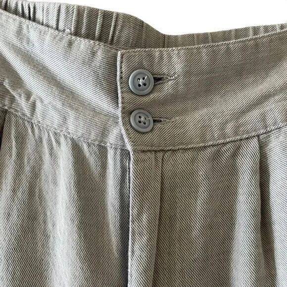 Who What Wear Cotton High Waist Scallop Blue Elastic Waist Pockets Shorts Sz 8 - Picture 3 of 12